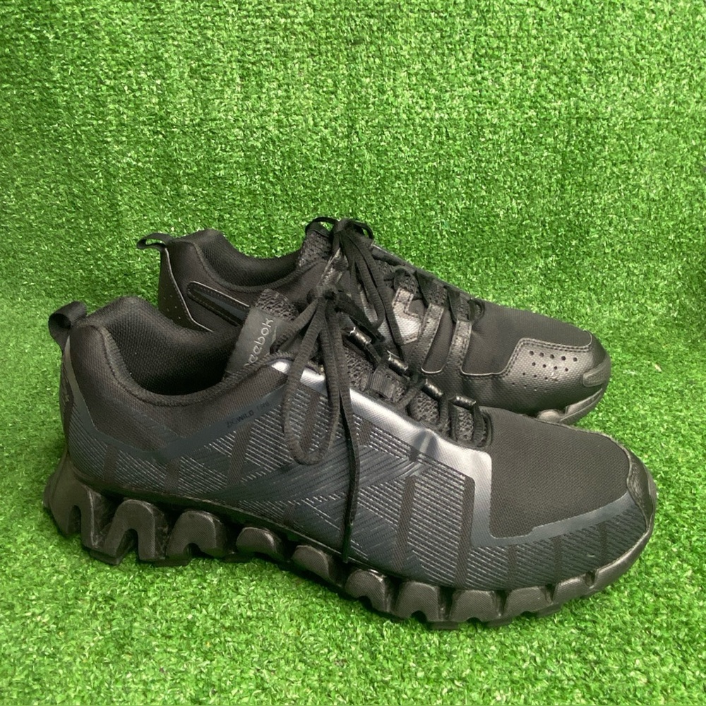 Reebok Zig Zag Black Ortholite Premier Comfort Athletic Shoes Wavy Sole